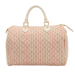 Mini Lin Speedy 30, Fabric, White/Pink, SP4067, DB/L/K, 2*